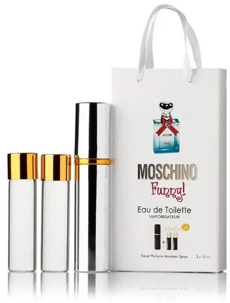 Набор Moschino Funny духи 100 ml + духи с феромонами 3 в 1 + парфюмированный лосьон 200 ml 121114 фото