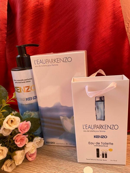 Набор Kenzo L`eau Par Kenzo Pour Femme духи 100 ml + Набор 3 в 1 45 ml + лосьон 200мл 121116 фото