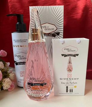 Набор Givenchy Ange Ou Demon Le Secret духи 100 ml + духи 3 в 1 45 ml + лосьон 200мл 121114 фото